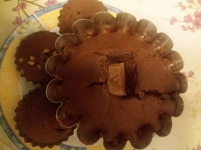 Muffinki czekoladowe z czekoladą toffi