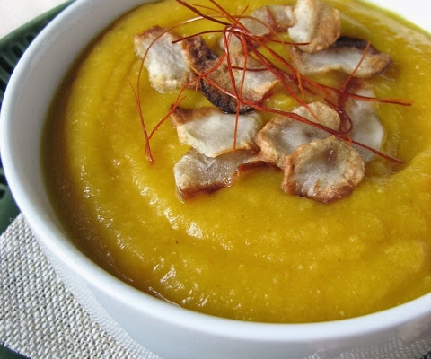 Jesienna zupa dyniowa z soczewicą (wspólne gotowanie z Veggie)