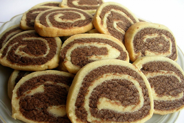 spiralki czekoladowo-waniliowe