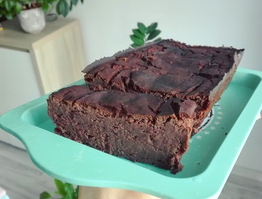 Brownie z bananów i czerwonej fasoli