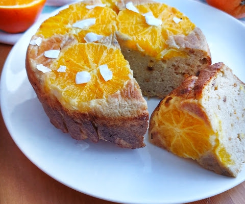 Odwrócone ciasto bananowe z pomarańczami, czyli upside down cake