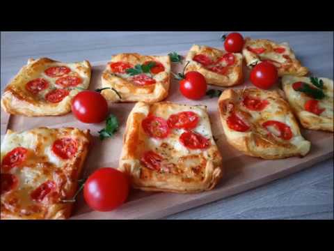Ciasto francuskie z mozzarella i pomidorami - Przekąski na ciepło