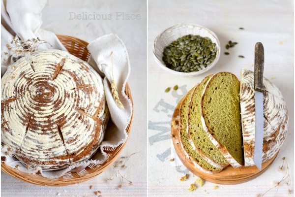 Chleb pszenno-dyniowy na zakwasie / Wheat and pumpkin bread with sourdough