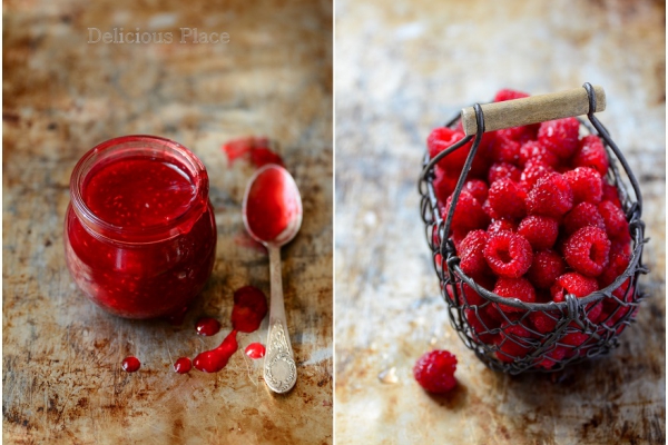 Dżem malinowo-różany / Raspberry jam with a rose