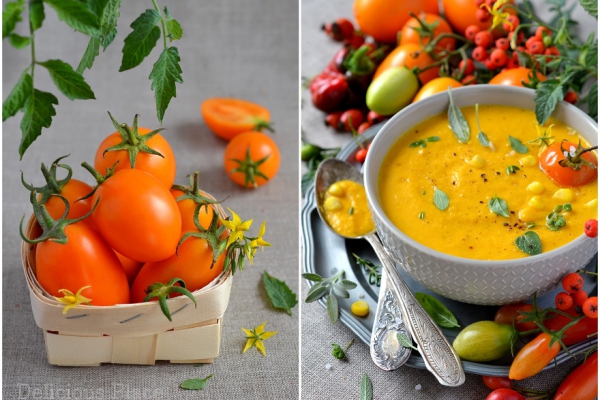 Zupa z pomarańczowych pomidorów