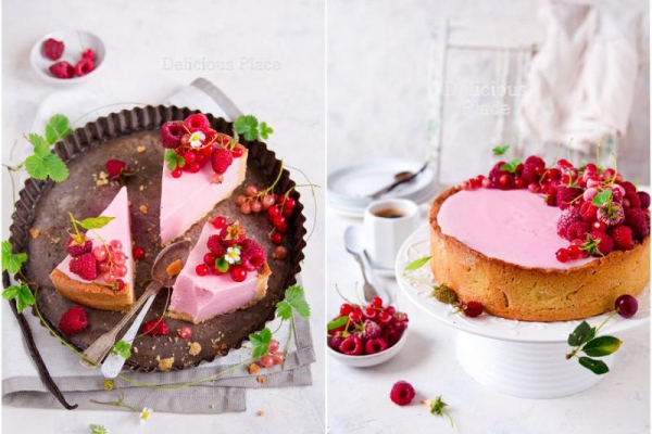 Sernik malinowo-waniliowy / Raspberry and vanilla cheesecake