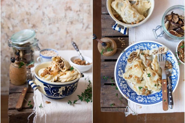 Pierogi z pęczakiem i grzybami / Dumplings with pearl barley and mushrooms