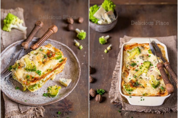 Kalafiorowa lasagne z gorgonzolą / Cauliflower lasagne with gorgonzola