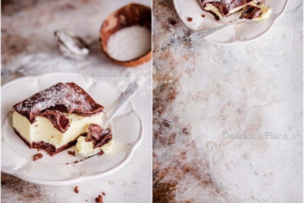 Czekoladowa karpatka z kremem kokosowym / Chocolate karpatka with coconut cream