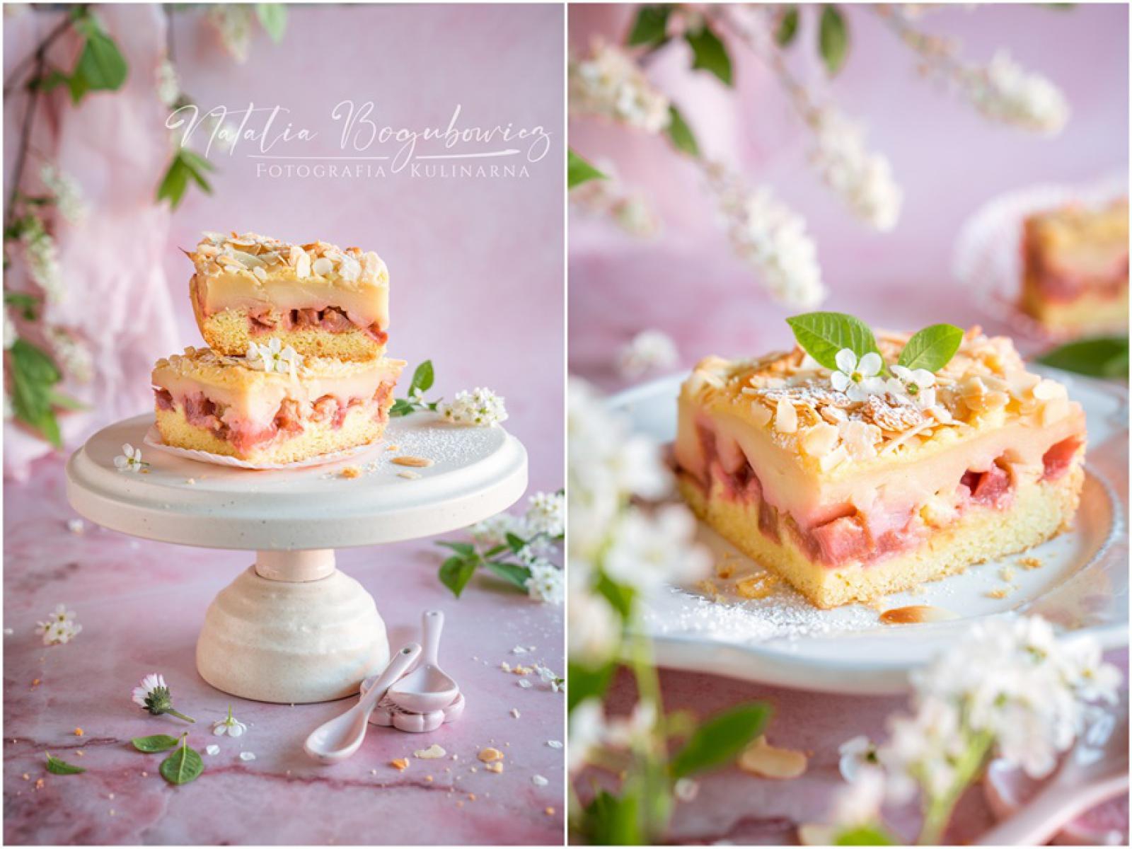 Ciasto z rabarbarem i budyniem