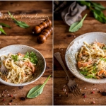 Makaron z łososiem i...