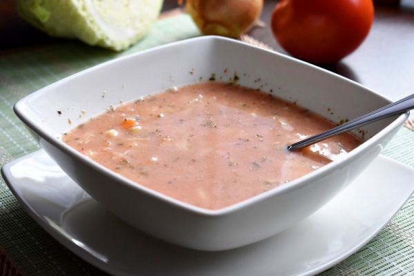 Zupa pomidorowa z kapustą włoską + filmik